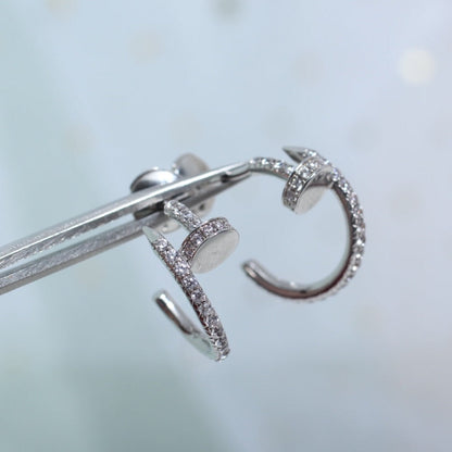 [⭐Glow]JUSTE EARRINGS 12.75MM SILVER DIAMOND