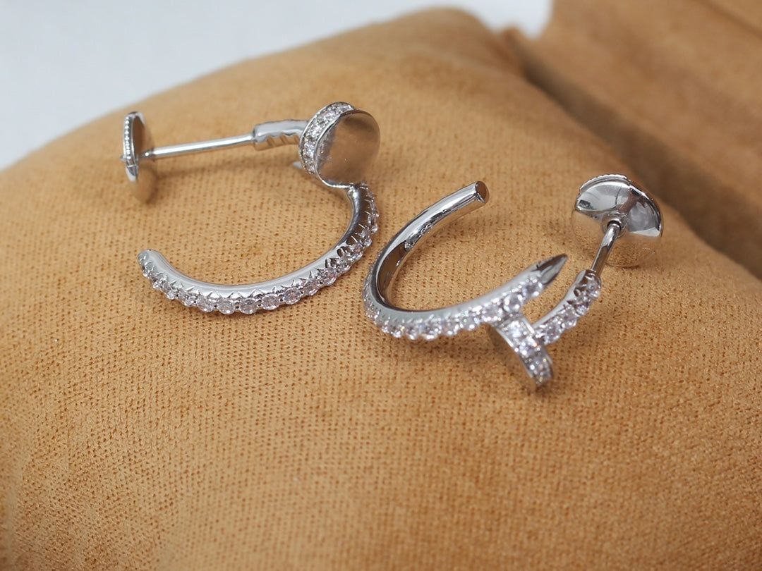 [⭐Glow]JUSTE EARRINGS 12.75MM SILVER DIAMOND