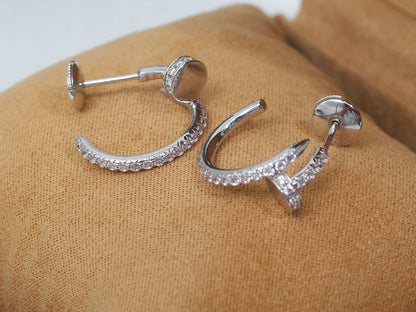 [⭐Glow]JUSTE EARRINGS 12.75MM SILVER DIAMOND