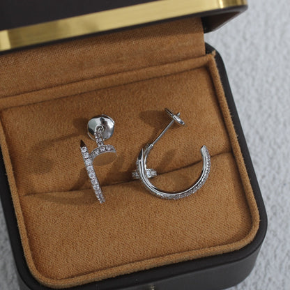 [⭐Glow]JUSTE EARRINGS 12.75MM SILVER DIAMOND