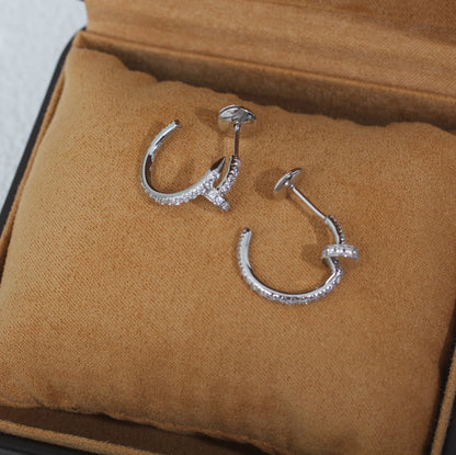[⭐Glow]JUSTE EARRINGS 12.75MM SILVER DIAMOND