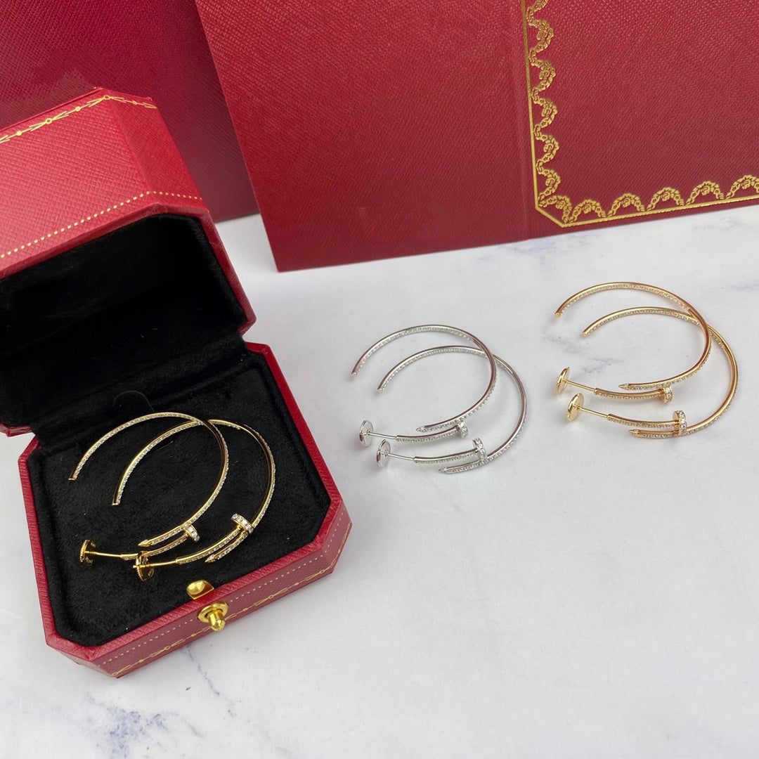 [⭐Glow]JUSTE EARRINGS FULL DIAMONDS 1.8MM