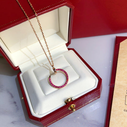 [⭐Glow]JUSTE NECKLACE GOLD RED DIAMONDS