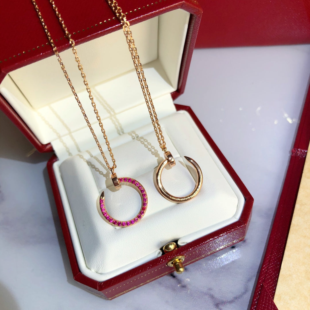 [⭐Glow]JUSTE NECKLACE GOLD RED DIAMONDS