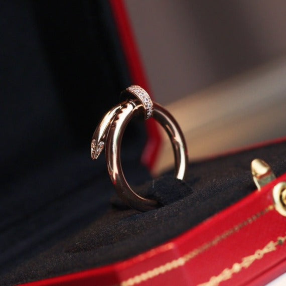 [⭐Glow]JUSTE RING 2.65MM PINK GOLD DIAMOND