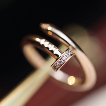 [⭐Glow]JUSTE RING 2.65MM PINK GOLD DIAMOND