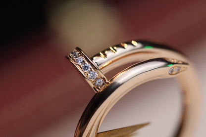 [⭐Glow]JUSTE RING 2.65MM PINK GOLD DIAMOND