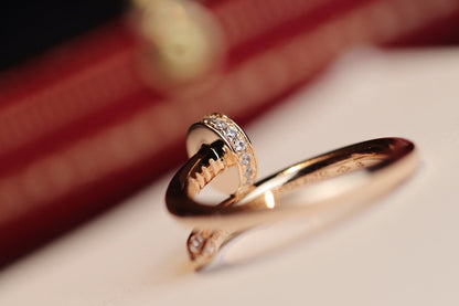 [⭐Glow]JUSTE RING 2.65MM PINK GOLD DIAMOND