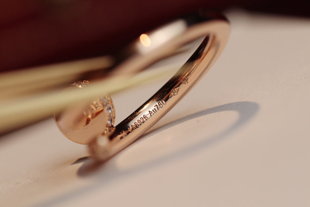 [⭐Glow]JUSTE RING 2.65MM PINK GOLD DIAMOND