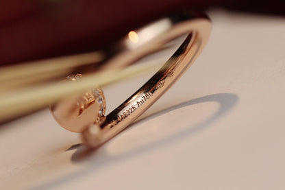 [⭐Glow]JUSTE RING 2.65MM PINK GOLD DIAMOND