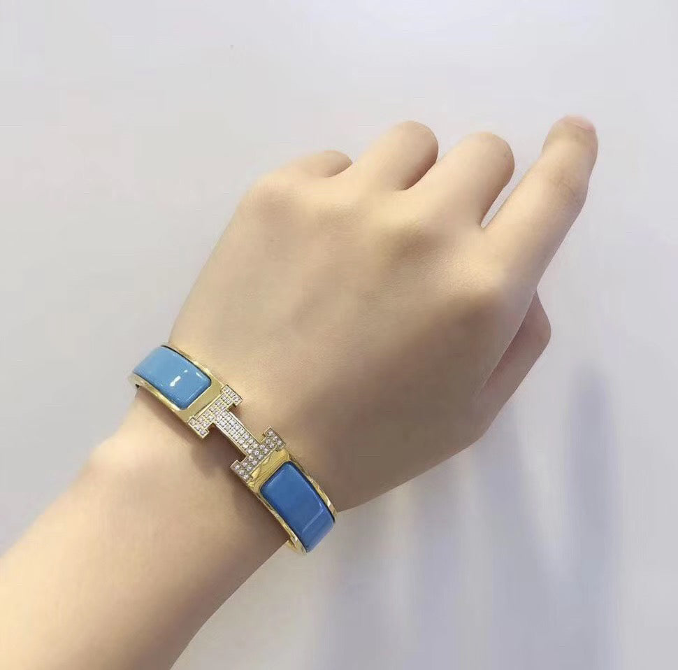 [⭐Glow]H CLOUD BLUE BRACELET GOLD DIAMOND