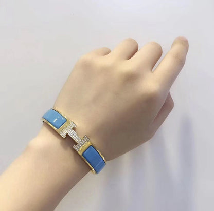 [⭐Glow]H CLOUD BLUE BRACELET GOLD DIAMOND