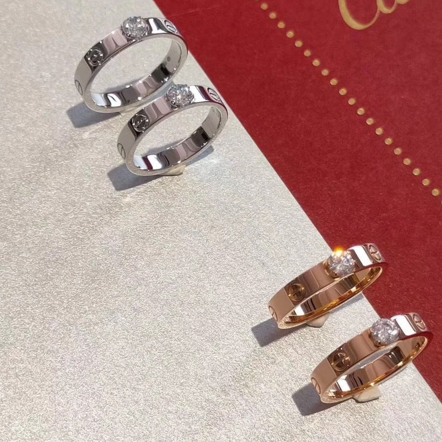 [⭐Glow]LOVE RING 3.6MM 1 BIG DIAMOND