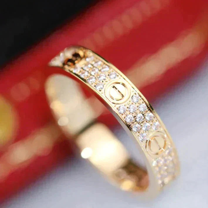 [⭐Glow]LOVE RING 3.6MM DIAMOND PAVED
