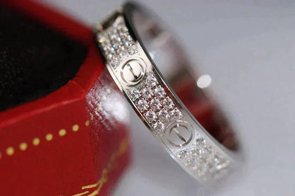 [⭐Glow]LOVE RING 3.6MM DIAMOND PAVED
