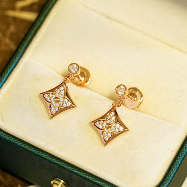[⭐Glow]STAR DIAMONDS EARRINGS GOLD