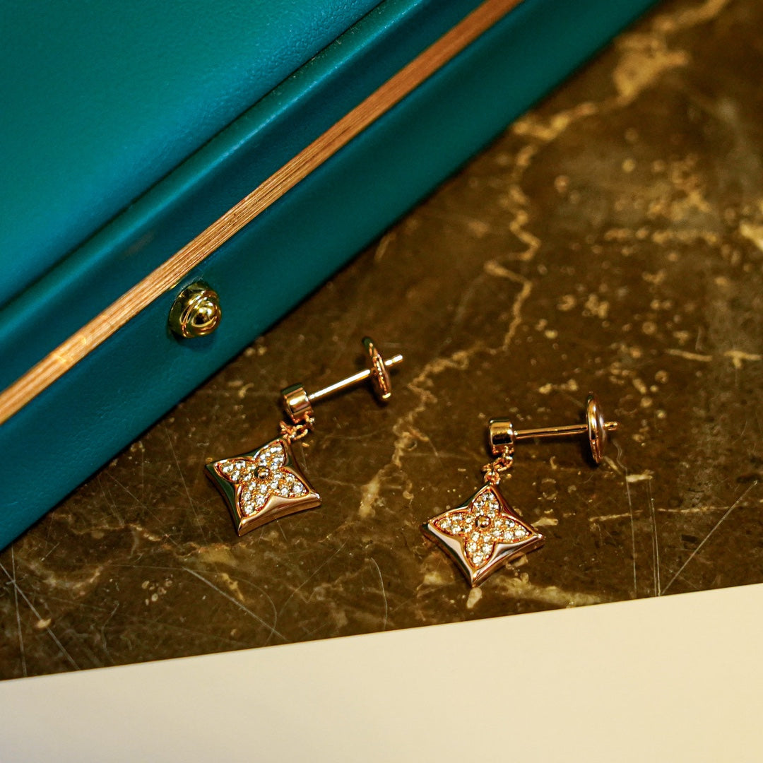 [⭐Glow]STAR DIAMONDS EARRINGS GOLD