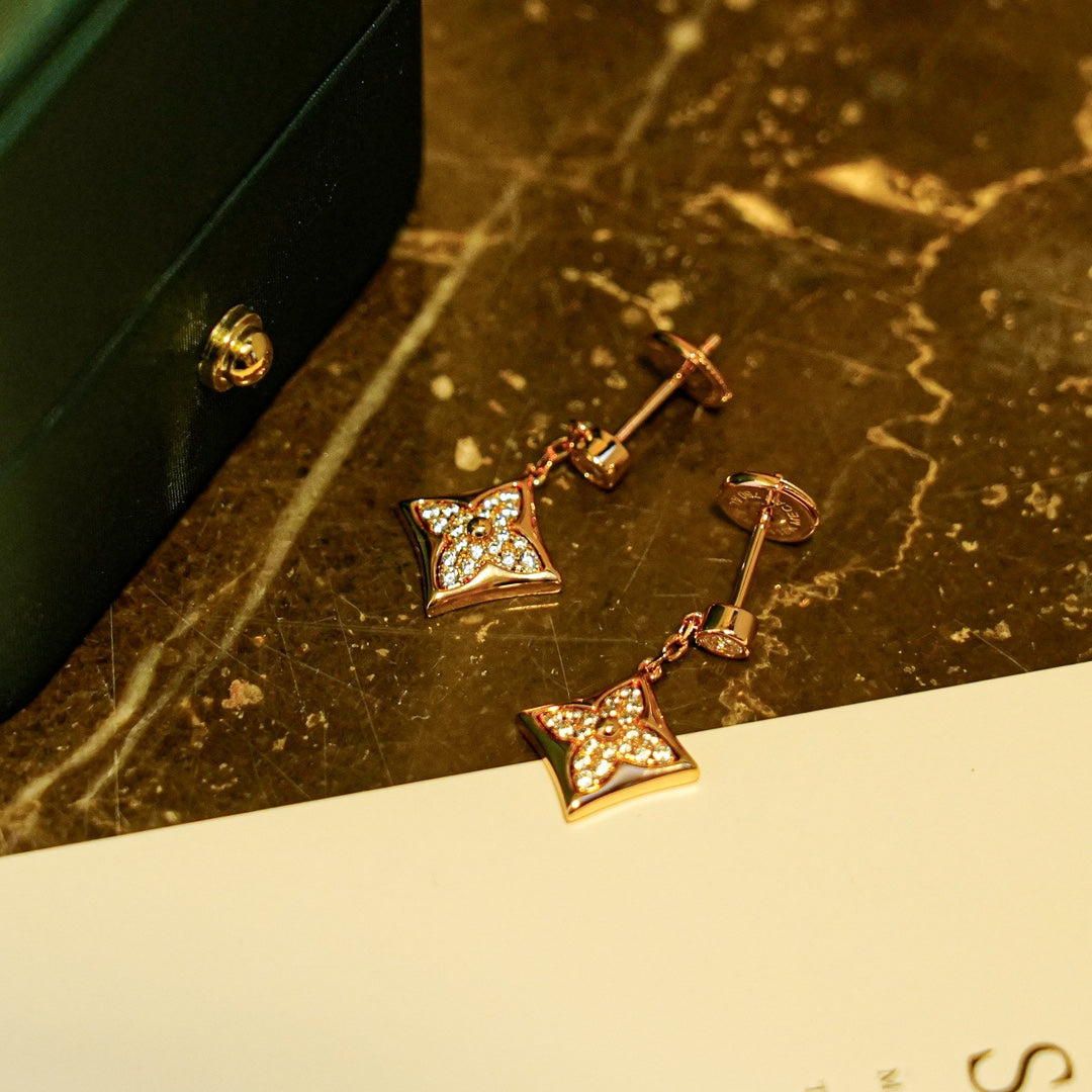[⭐Glow]STAR DIAMONDS EARRINGS GOLD