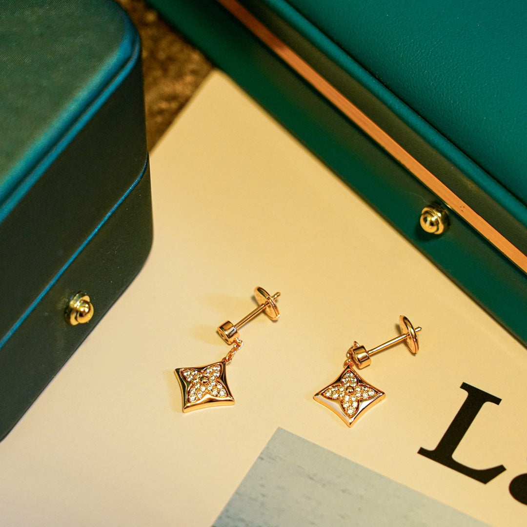 [⭐Glow]STAR DIAMONDS EARRINGS GOLD