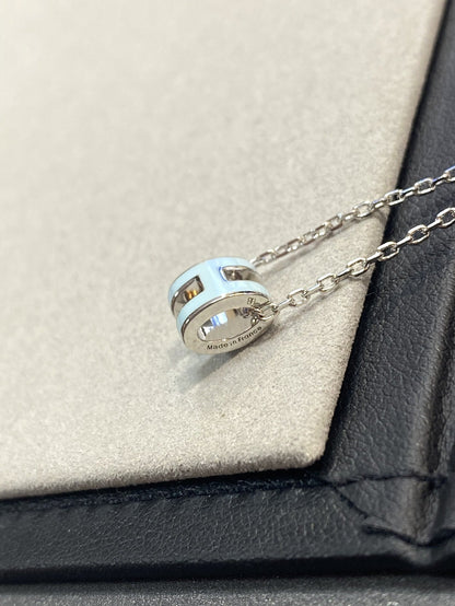 [⭐Glow]POP H LIGHT BLUE NECKLACE