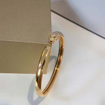 [⭐Glow]PANTHERE GOLD DIAMOND OPEN BRACELET