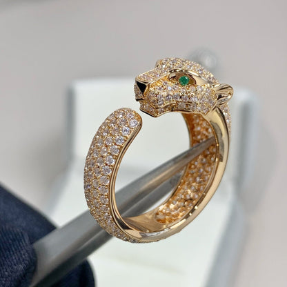 [⭐Glow]PANTHERE PINK GOLD DIAMOND RING