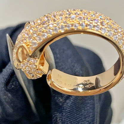 [⭐Glow]PANTHERE PINK GOLD DIAMOND RING