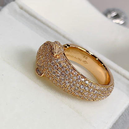 [⭐Glow]PANTHERE PINK GOLD DIAMOND RING