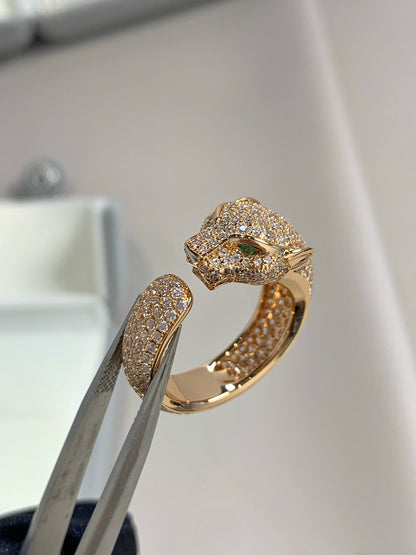 [⭐Glow]PANTHERE PINK GOLD DIAMOND RING