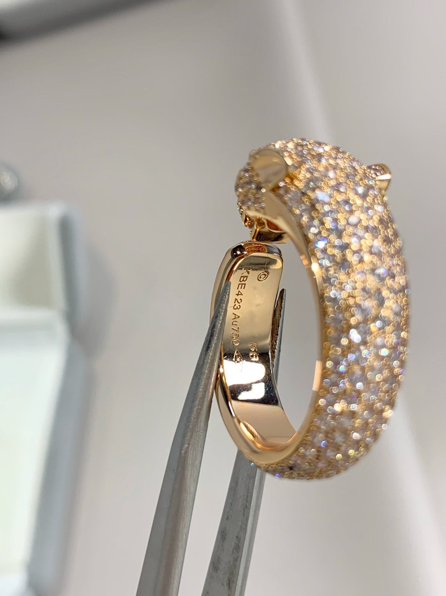 [⭐Glow]PANTHERE PINK GOLD DIAMOND RING