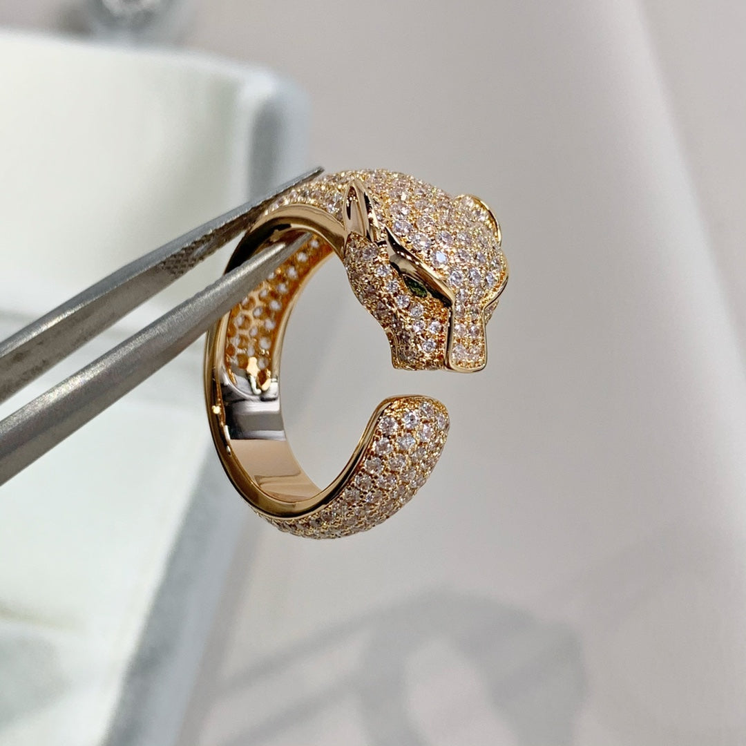[⭐Glow]PANTHERE PINK GOLD DIAMOND RING