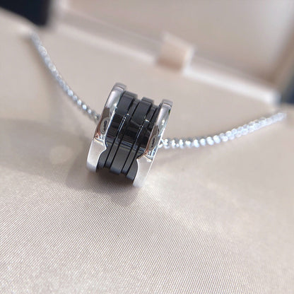 [⭐Glow]ZERO 1 BLACK CERAMIC SILVER NECKLACE