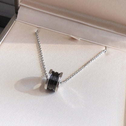 [⭐Glow]ZERO 1 BLACK CERAMIC SILVER NECKLACE