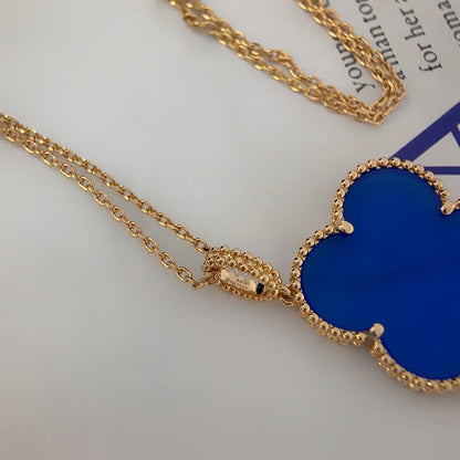 [⭐Glow]CLOVER 25MM NECKLACE TURQUOISE ROSE GOLD