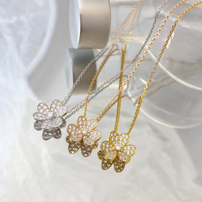 [⭐Glow]FLOWER DIAMOND NECKLACE