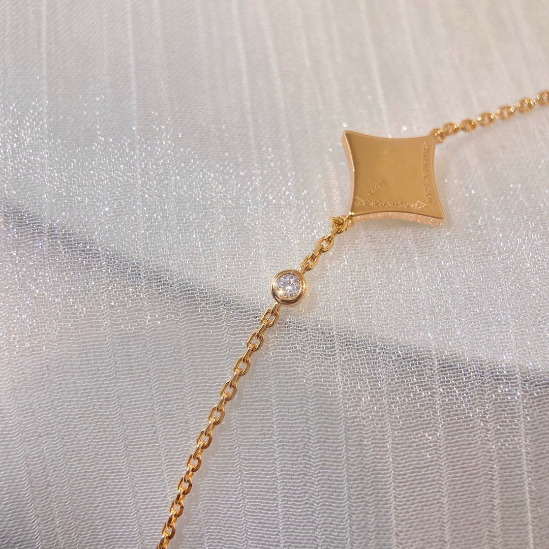 [⭐Glow]COLOR STAR PINK GOLD DIAMOND BRACELET