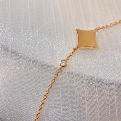 [⭐Glow]COLOR STAR PINK GOLD DIAMOND BRACELET