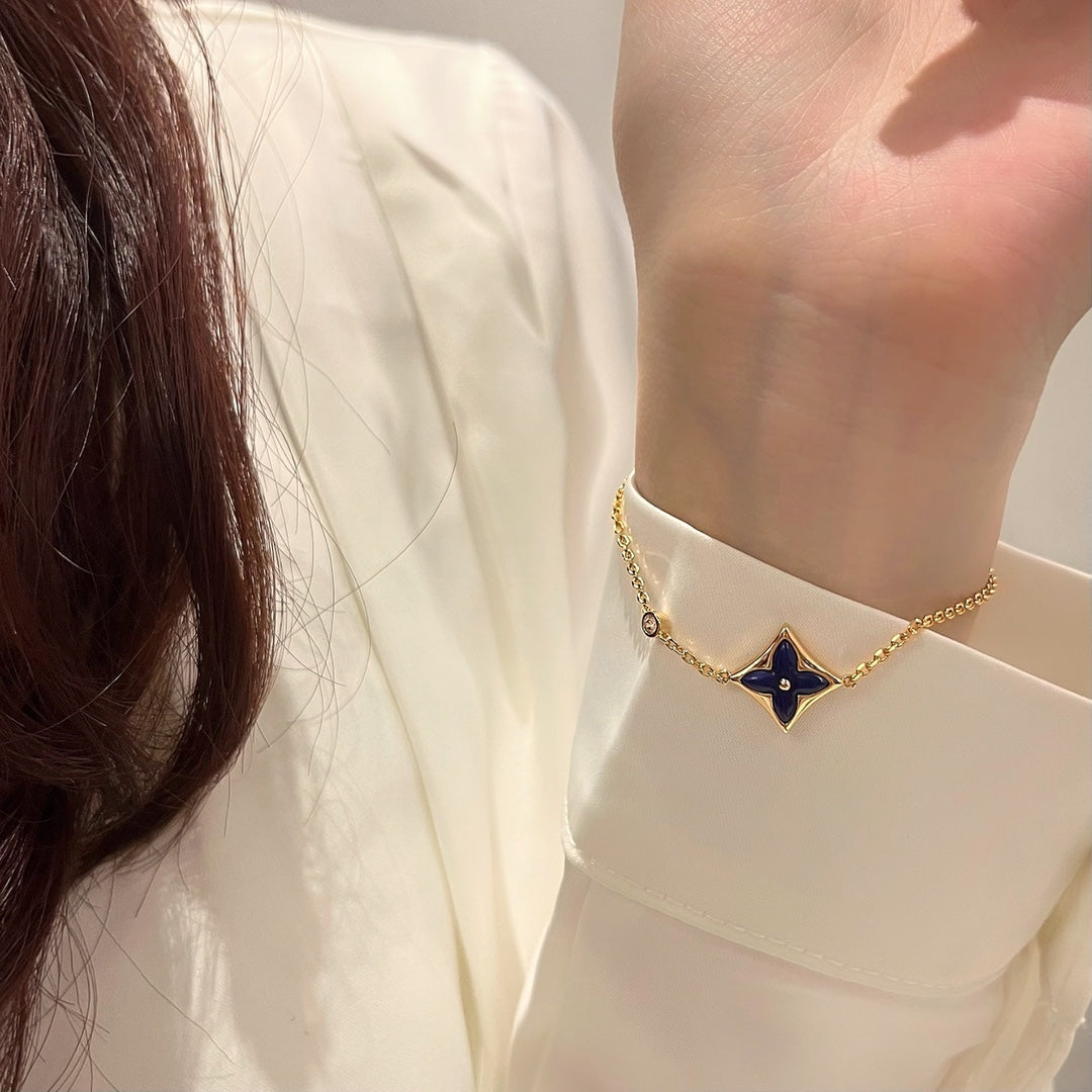 [⭐Glow]COLOR STAR PINK GOLD DIAMOND BRACELET