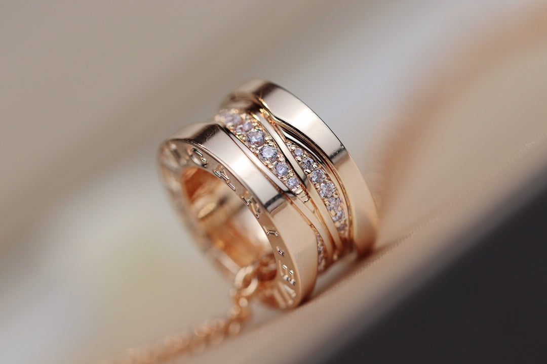 [⭐Glow]ZERO 1 PINK GOLD DIAMOND NECKLACE