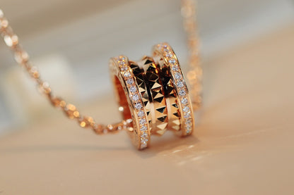 [⭐Glow]ZERO 1 ROCK PEDANT PINK GOLD NECKLACE