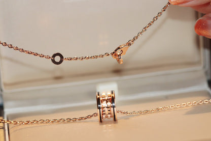 [⭐Glow]ZERO 1 ROCK PEDANT PINK GOLD BLACK NECKLACE