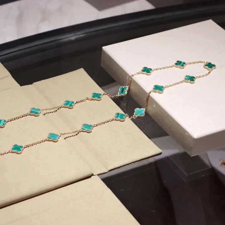 [⭐Glow]CLOVER 20 MOTIFS MALACHITE GOLD