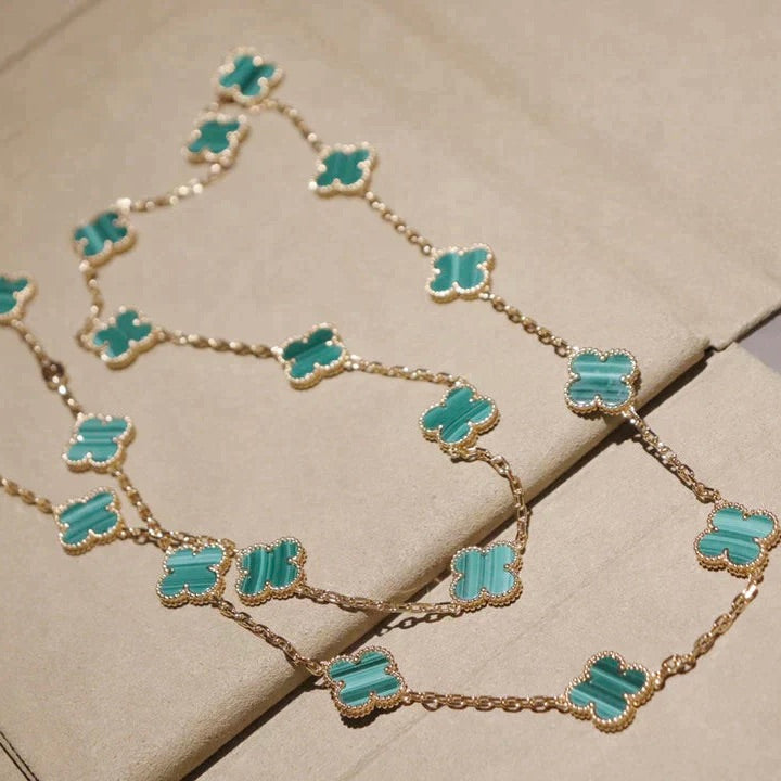 [⭐Glow]CLOVER 20 MOTIFS MALACHITE GOLD