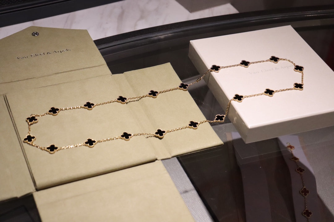 [⭐Glow]CLOVER 20 MOTIFS ONYX ROSE GOLD