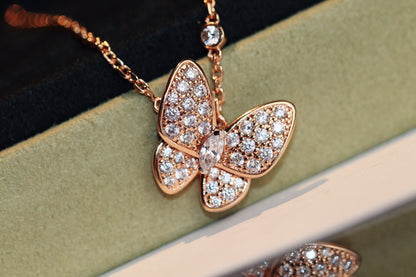 [⭐Glow]BUTTERFLY DIAMOND NECKLACE