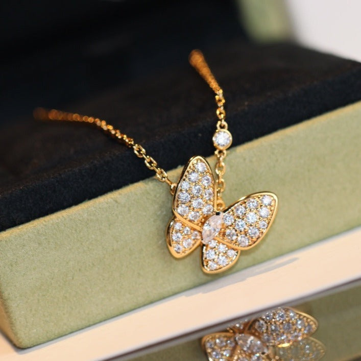 [⭐Glow]BUTTERFLY DIAMOND NECKLACE