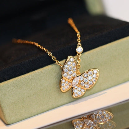 [⭐Glow]BUTTERFLY DIAMOND NECKLACE