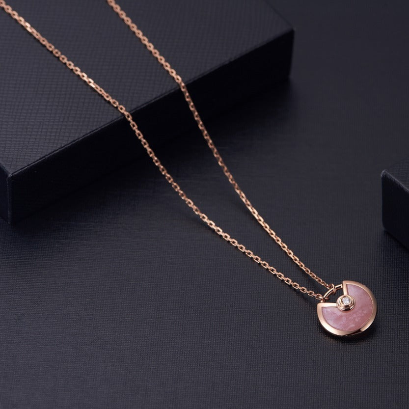 [⭐Glow]AMULETTE ROSE GOLD PINK MOP NECKLACE