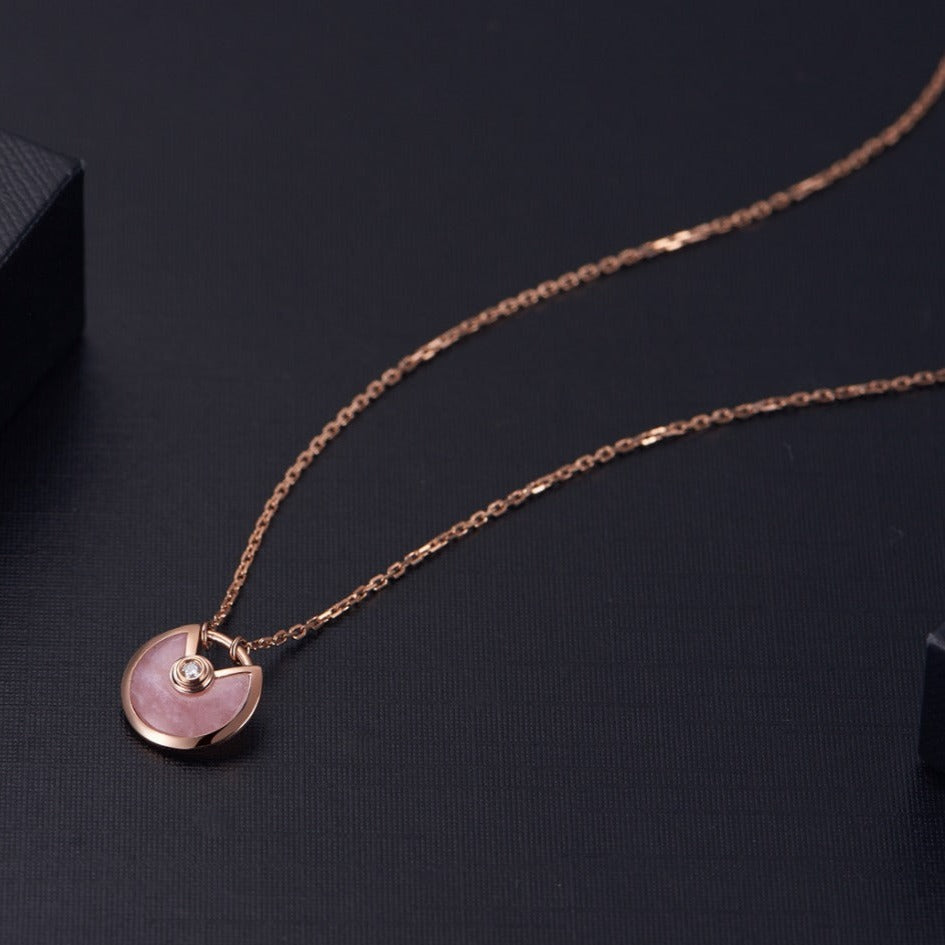 [⭐Glow]AMULETTE ROSE GOLD PINK MOP NECKLACE