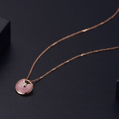 [⭐Glow]AMULETTE ROSE GOLD PINK MOP NECKLACE
